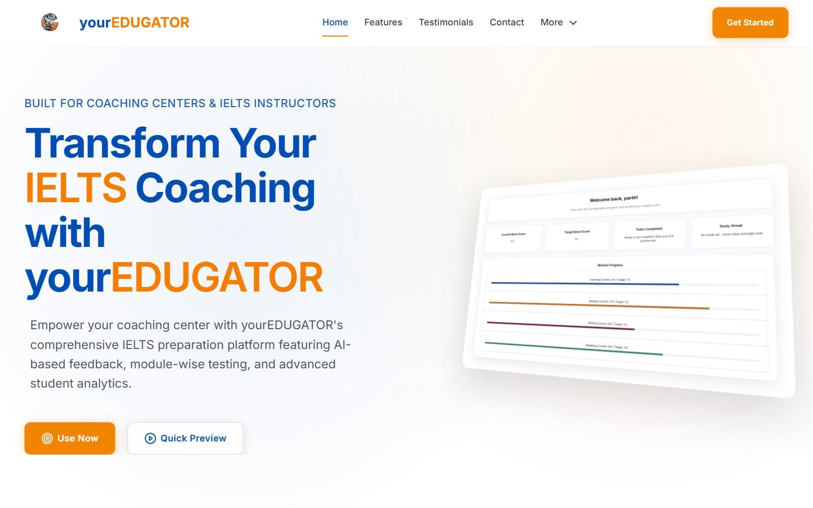 YourEdugator interface preview